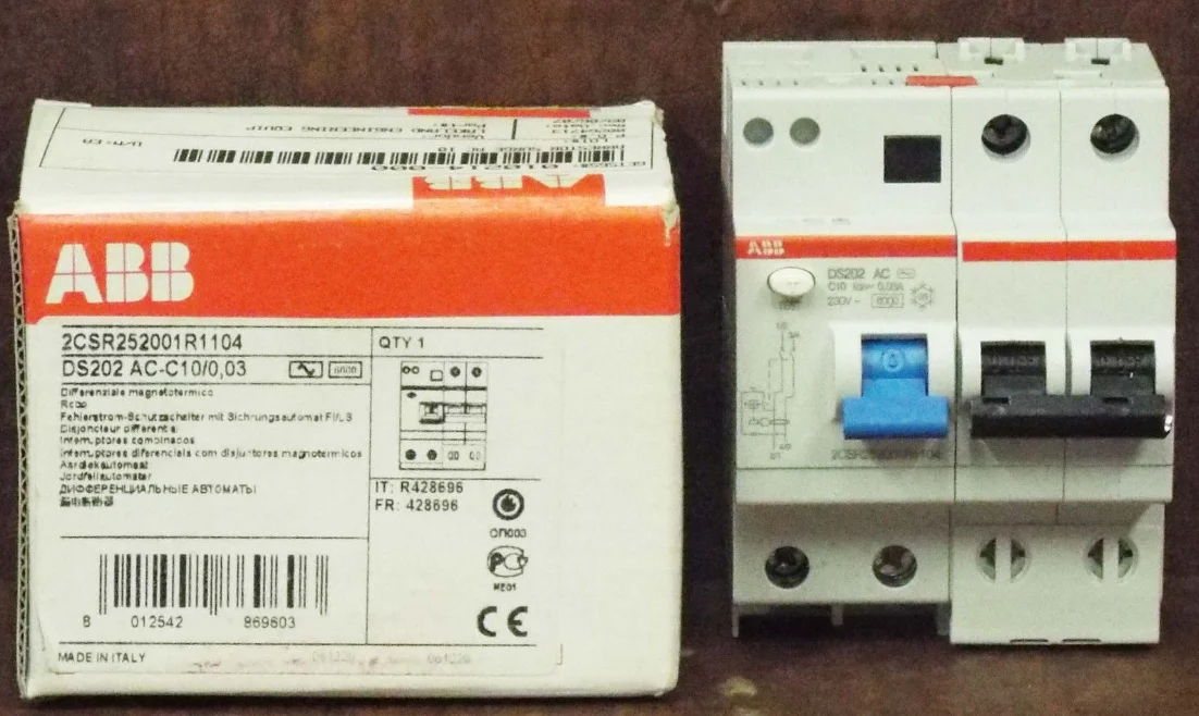 New Original ABB Leakage Switch/leakage Circuit Breaker, DS202 AC-C10/0,03