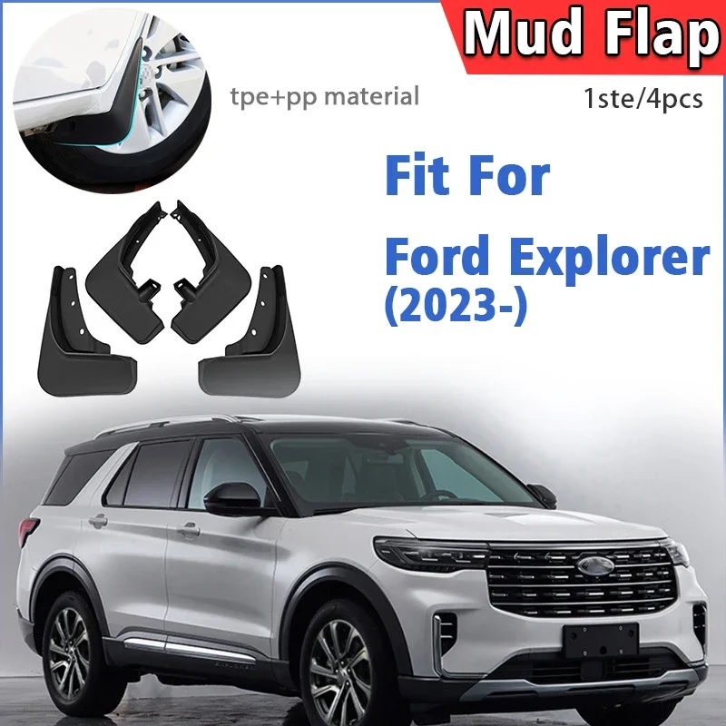 

2023 NEW FOR Ford Explorer Mud Flap Guards Splash Car Accessories Front Rear 4pcs Mudguard Fender Mudflaps