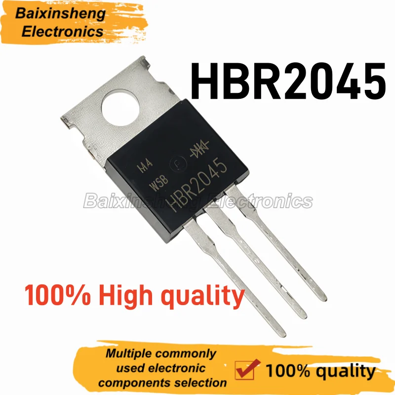 10/30PCS New HBR2045 TO‑220 Schottky Rectifier Diode 20A45V Common Cathode Dual Diode MBR2045CT Compatible