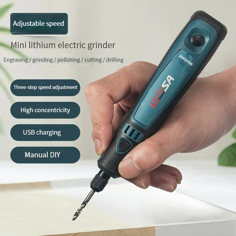 

5000-10000-15000r/min Engraving Pen Wireless Electric Grinder Set Rechargeable Mini Grinder Micro Rotary Tool Jade Carving Drill