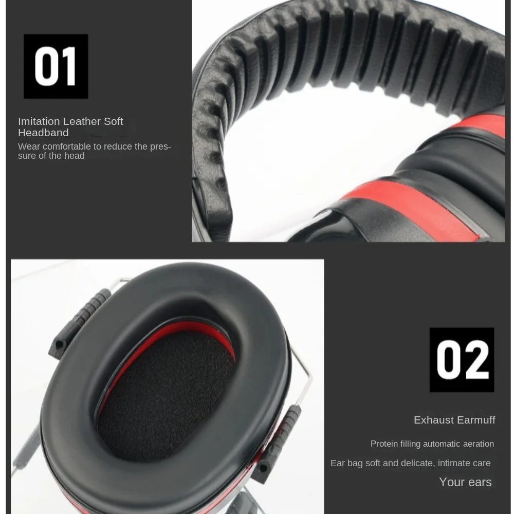 New Foldable Anti-Noise Head Earmuffs Noise Canceling Study Sleeping Work Ear Defenders SNR-35dB Ear Protector for Kid/Adult
