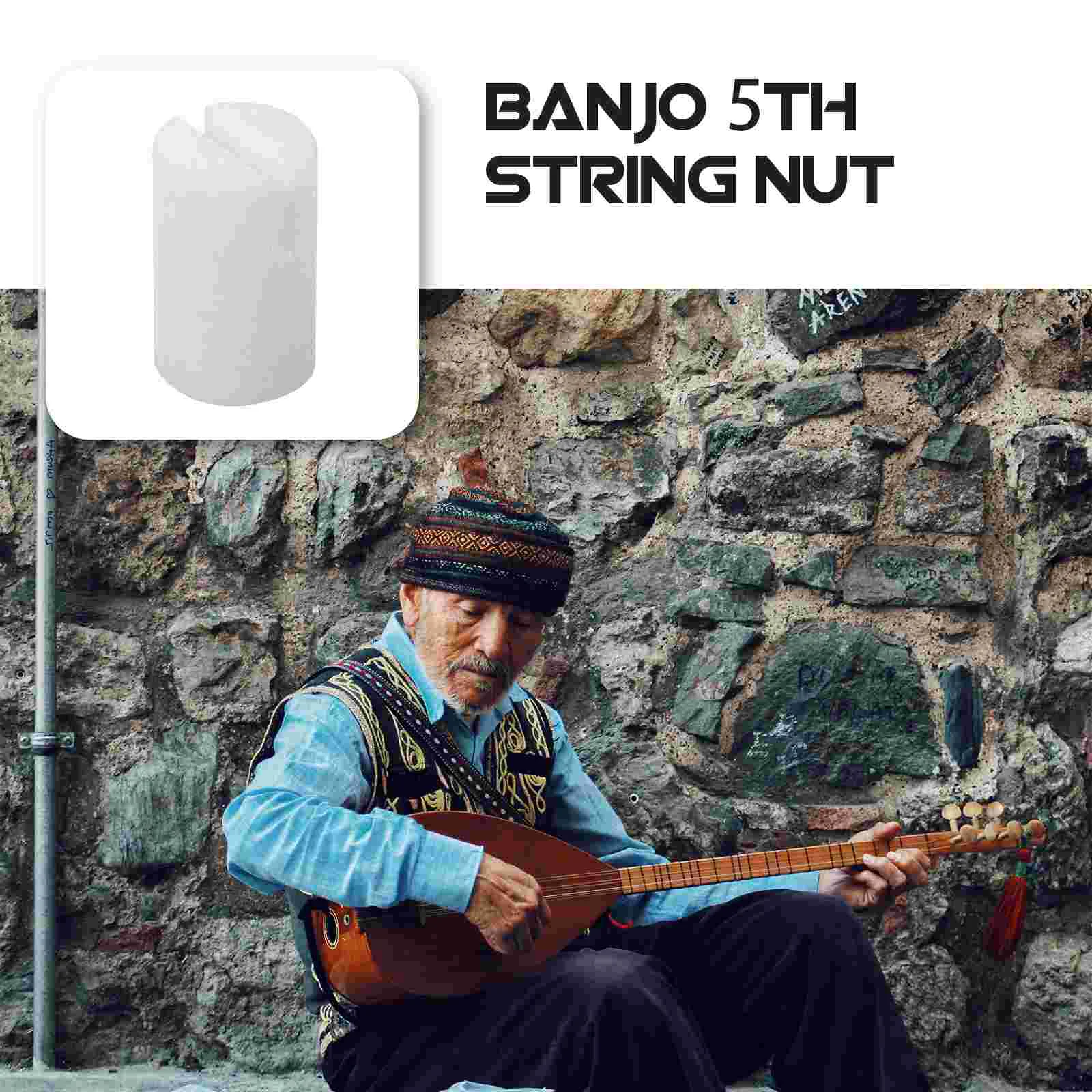 4pcs Banjo Saddle Nuts Banjo String Bone Nuts Ox Bone Nuts Strong Sustain Nuts banjo nuts banjo 5th string nut