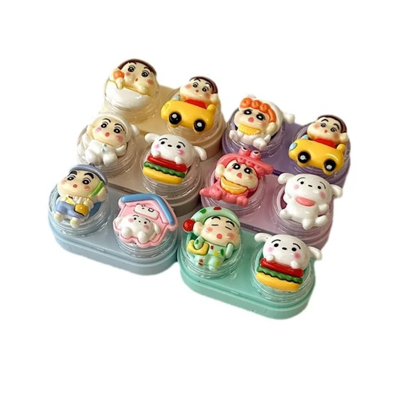 New Contact Lens Cases for Eyes Colored Lenses Container Cartoon Cute Easy Kit Holder Container Storage Box Travel Set Gift Girl