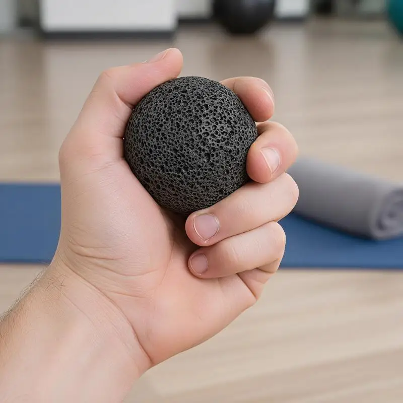New Volcanic Stone Hand Grip Strengthener Ball Anti-sweat Finger Exerciser For Rock Climbing Training & Muscle Recovery Therapy