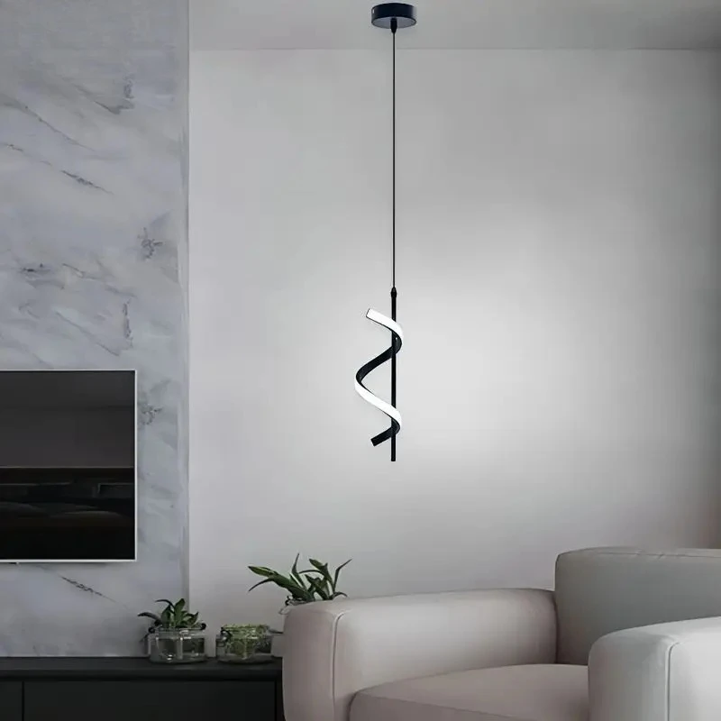 

Creative Bedside Chandelier Modern Simple Bedroom Lamp Background Wall Study Bar Minimalist Long Line Light Luxury Restaurant