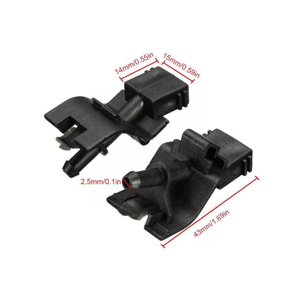 Applicable For Outlander Mr971043-12300 Front Windshield Wiper Washer Nozzle Cover Liquid Spray 2 Pieces Y6z5