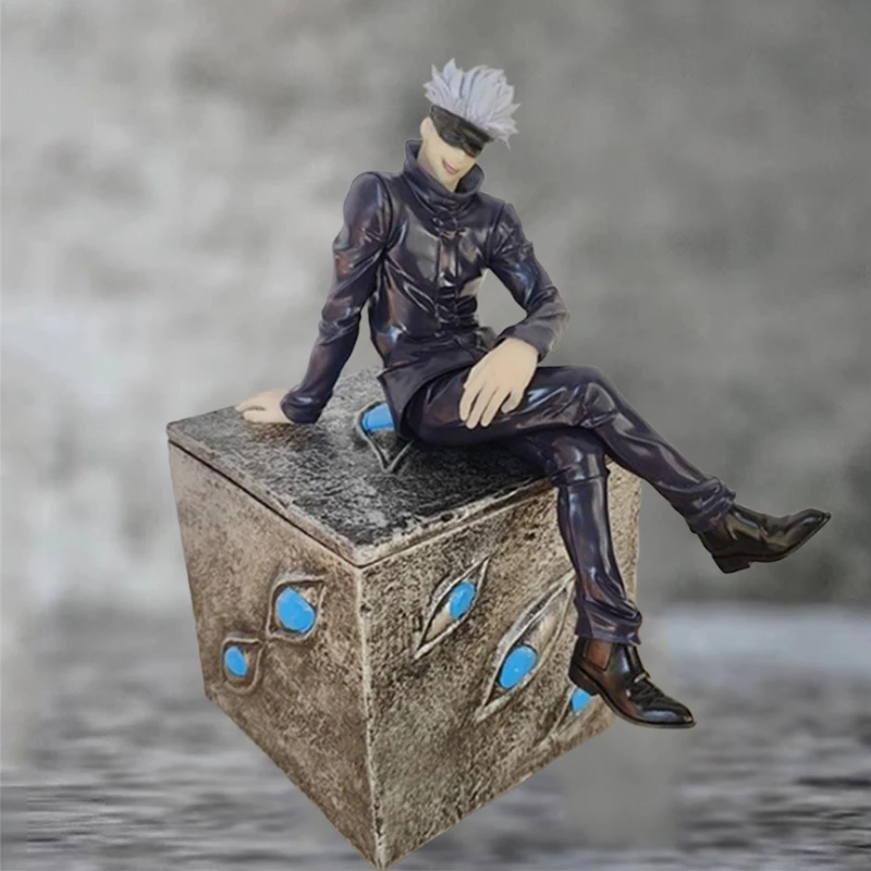 

10cm Anime Gojo Satoru Action Figure Jujutsu Kaisen Prison Realm Gojo Figure 1:1 Statue Props Figurine PVC Collection Toys Gift