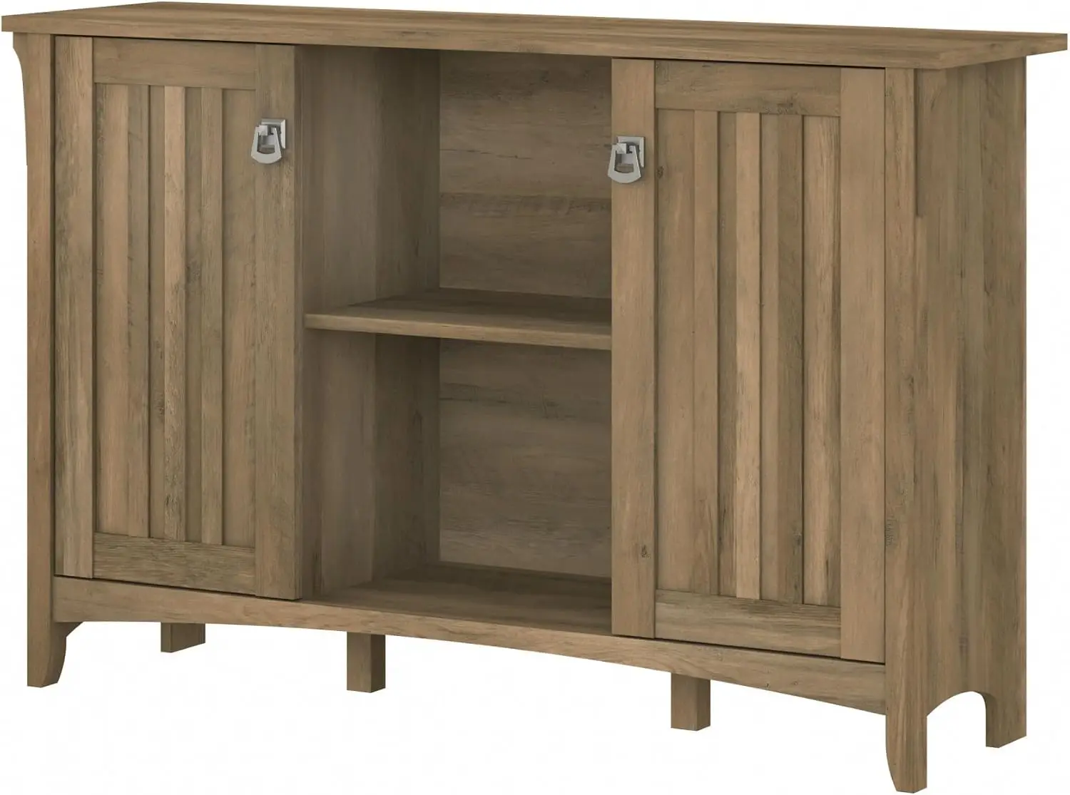 Bush Furniture Storage Cabinet with Doors in Reclaimed Pine