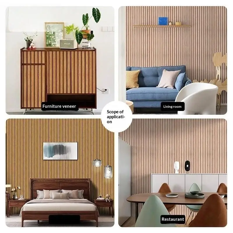Self Adhesive Wood Slat Wallpaper PVC Waterproof Wood Grain Sticker Peel And Stick Wall Mural For Home Bedroom Decor