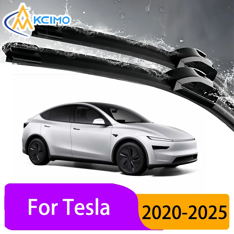 

All Season Silent Front Wiper Blades for Tesla Tesla Model Y 2020-2025 Rain Snow Resistant Clear Visibility Guarantee Long-Last