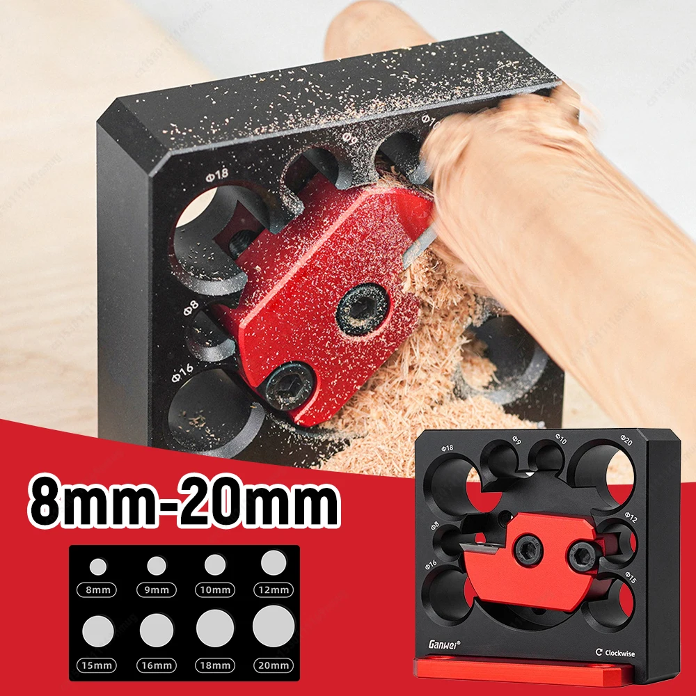 

Adjustable Round Rod Milling Cutter Metric 8mm-20mm Round Bar Round Tenon Making Tool Milling Machine Rod Clamp Woodworking Tool