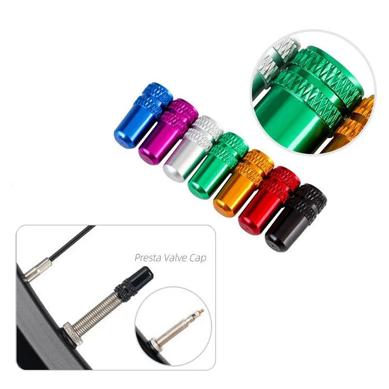 

Aluminum Alloy Bicycle Tire Presta Valve Caps Bike Covered Protector MTB Road Tyre Dustproof AV/FV Valve Bike Accessories