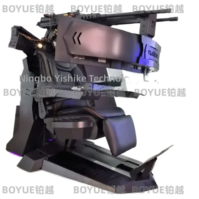 Zero Gravity Gaming Cockpit M2 Ergonomic Computer Chair Machine Gun Style Racing Simulator Seat Immersive PC Desk Setup