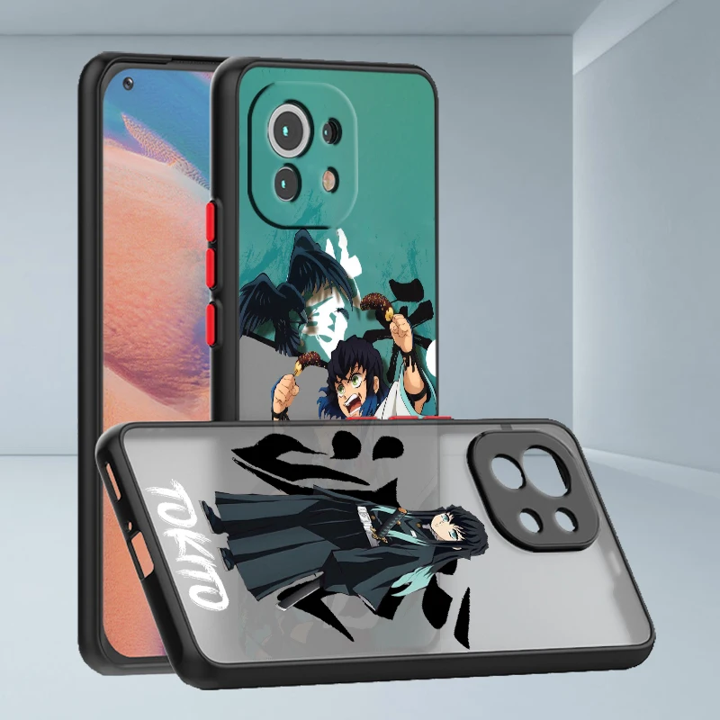 Anime Demon Slayer For Xiaomi Mi 13 12T 12S 12X 11T 11X 11i 10i 10T Lite Pro Ultra Frosted Translucent Phone Case