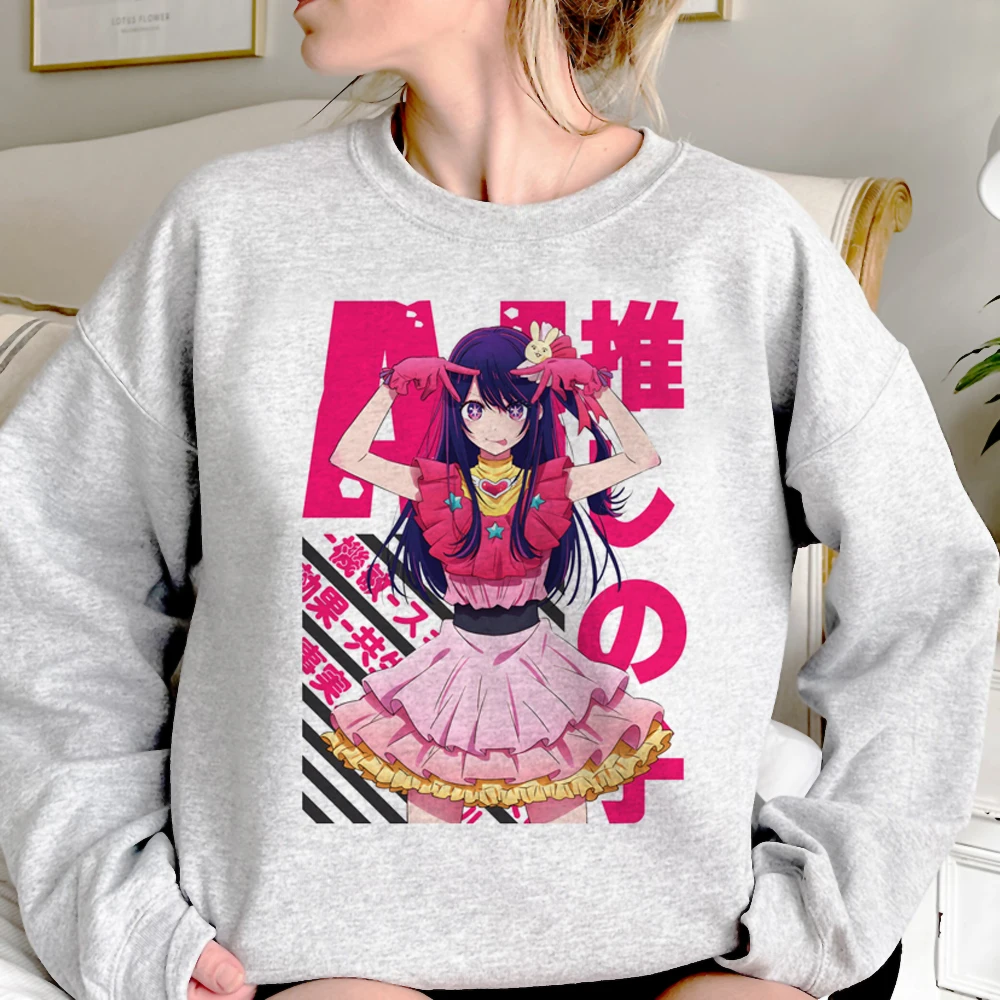 Hoodies Oshi No Ko para mulheres, roupas estéticas do anime do velo, roupas 90s