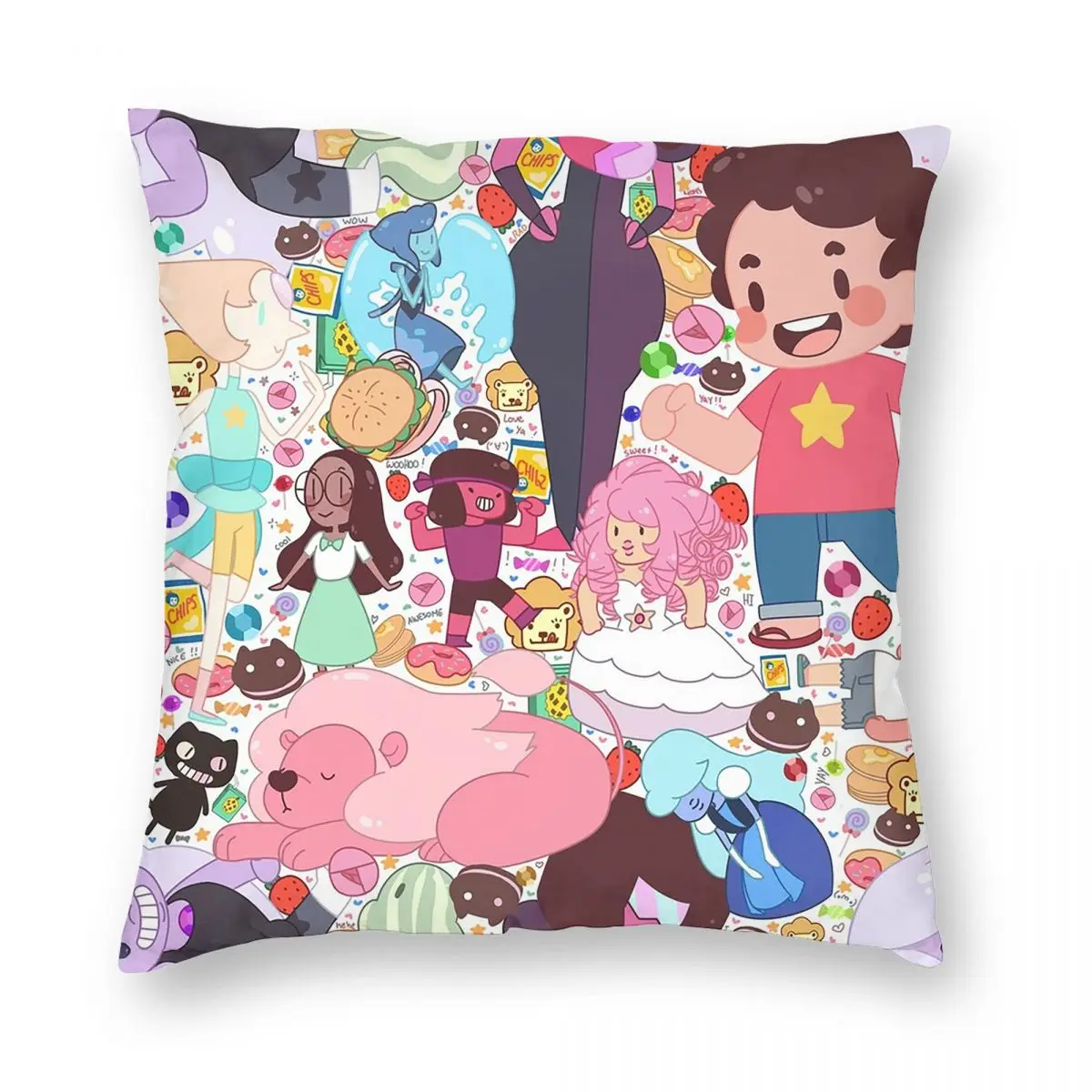 Funny Anime Steven Universe Square Pillowcase Pillow Cover Cushion Zip Decorative Comfort Throw Pillow for Home Bedroom