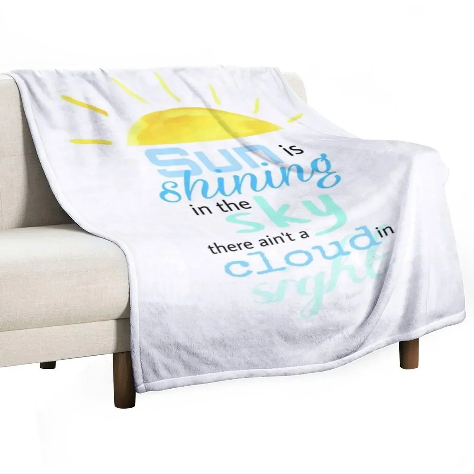 

Mr Blue Sky Throw Blanket Summer Comforter Blankets