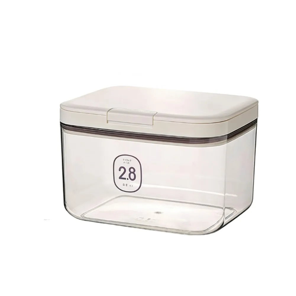 

Kitchen essential storage box 2.8 4.5 5.5L with lid for rice flour laundry detergent transparent plastic container