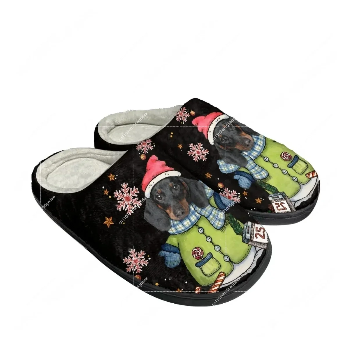 

Рождественские милые тапочки с пандой и снежинками, розовые, домашние, хлопковые, для мужчин, женщин и подростков, плюшевые, для спальни, сохраняющие тепло, на заказ