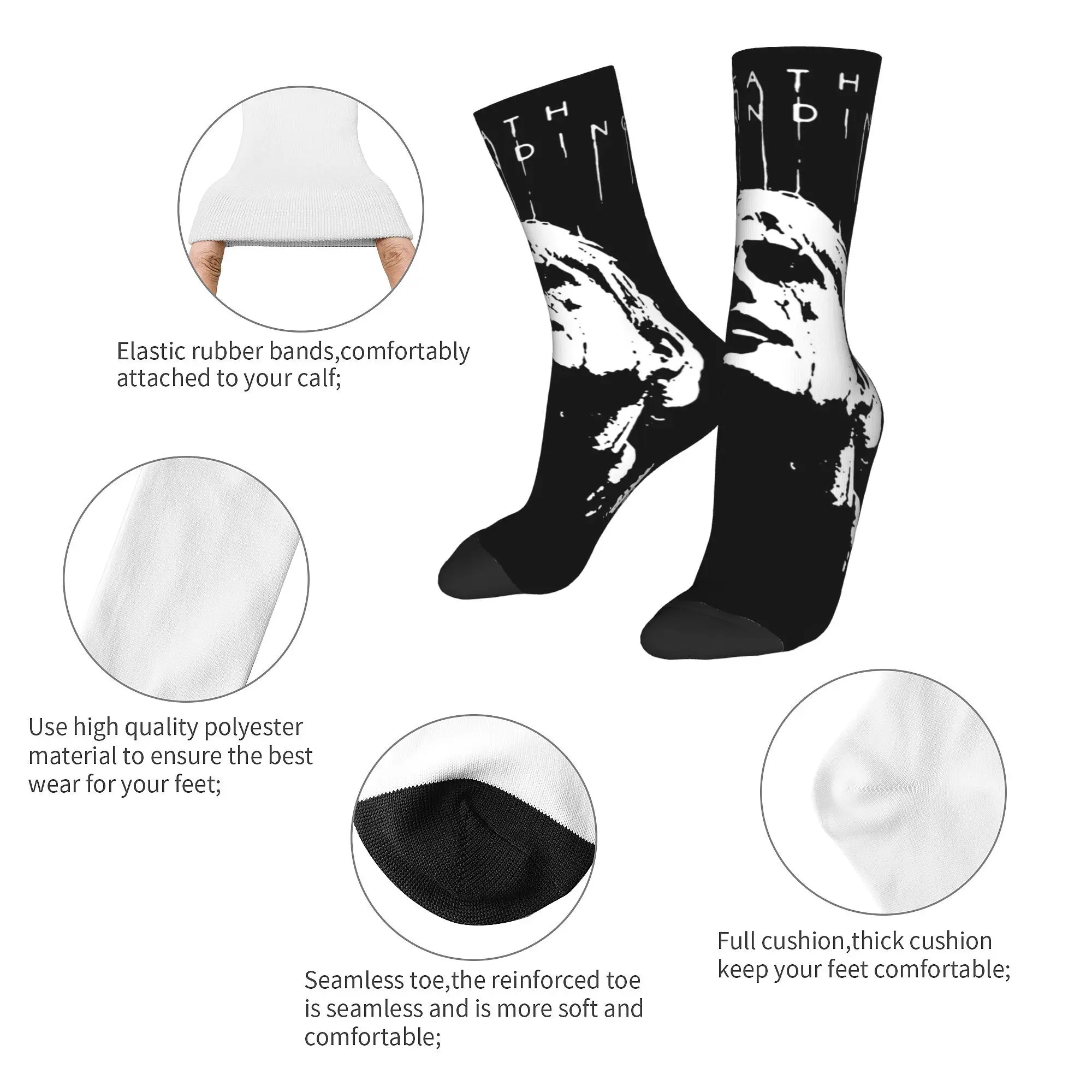 half face death stranding game for fans  Socks Accessories For Men Women  Print Socks Cute Best Gift Idea