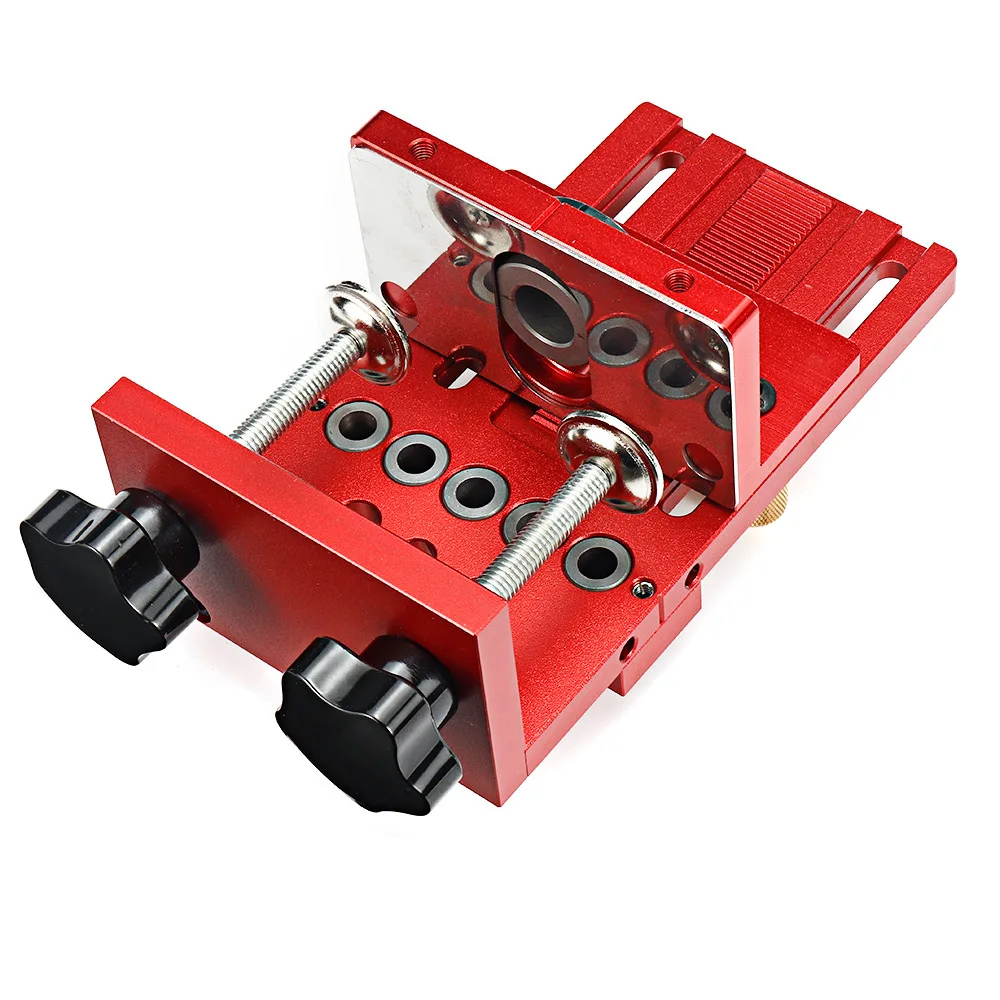 Pocket Hole Jig Drilling Guide Locator For Furniture Connecting Hole Puncher Tool 3 in 1 Adjustable Woodworking Doweling Jig Kit