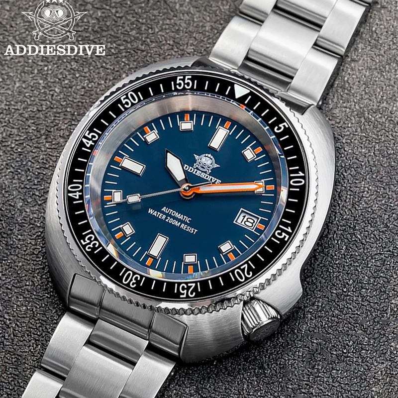 

ADDIESDIVE Watch for Men Sapphire Wristwatch Super Luminous Date Luxury NH35 Automatic Waterproof 200m Diver's Watch New AD2081