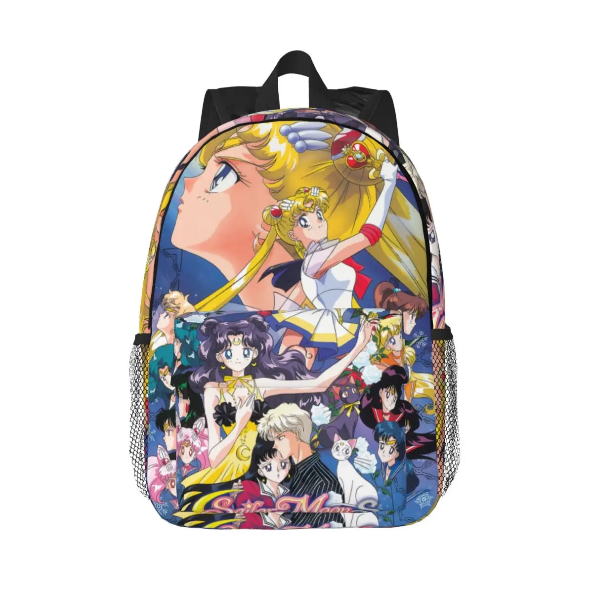 Sailor-Moon para niñas y niños, mochila para estudiantes de gran capacidad, mochila ligera impermeable de 15 pulgadas