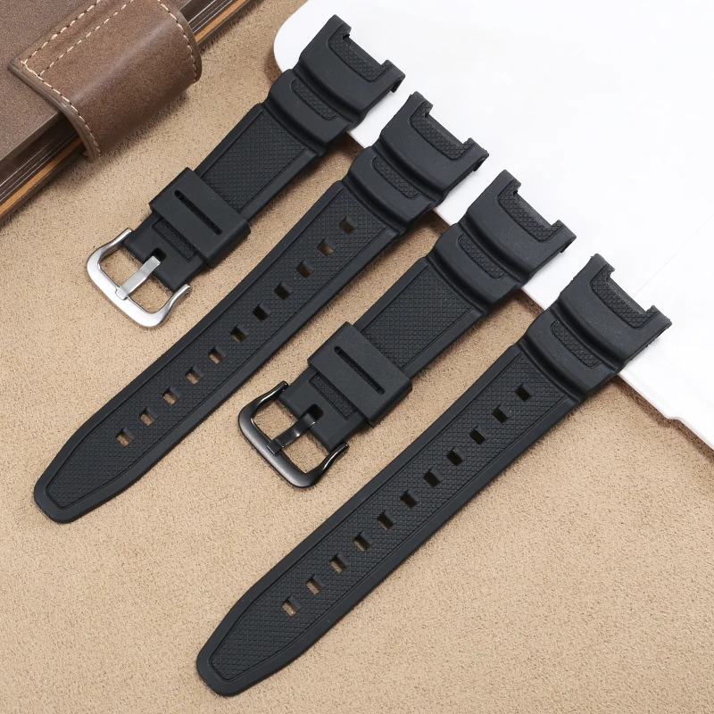 Resin High Quality Watch Strap for Casio SGW-100-1V/2b Series Concave Interface Needle Buckle 24mm Watch Strap 3157 Watchband