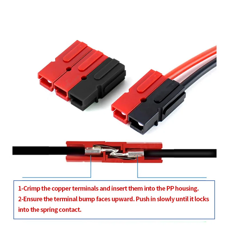 2/6 Pairs 45 Amp Power Pole Red Black Connectors For Style Plugs Marine Power Connector Copper Terminals