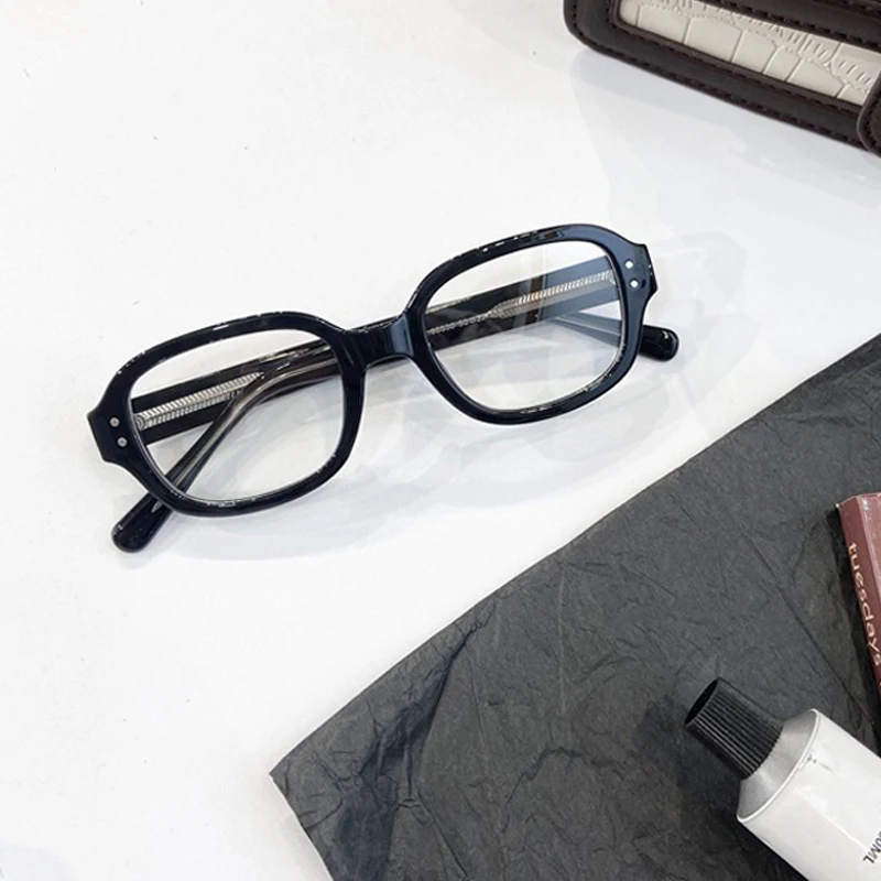 Retro Oval Big Frame Glasses Women\'s Anti Blue Light Glasses 2023 Fashion  Style Leopard Print Eyeglasses Frame