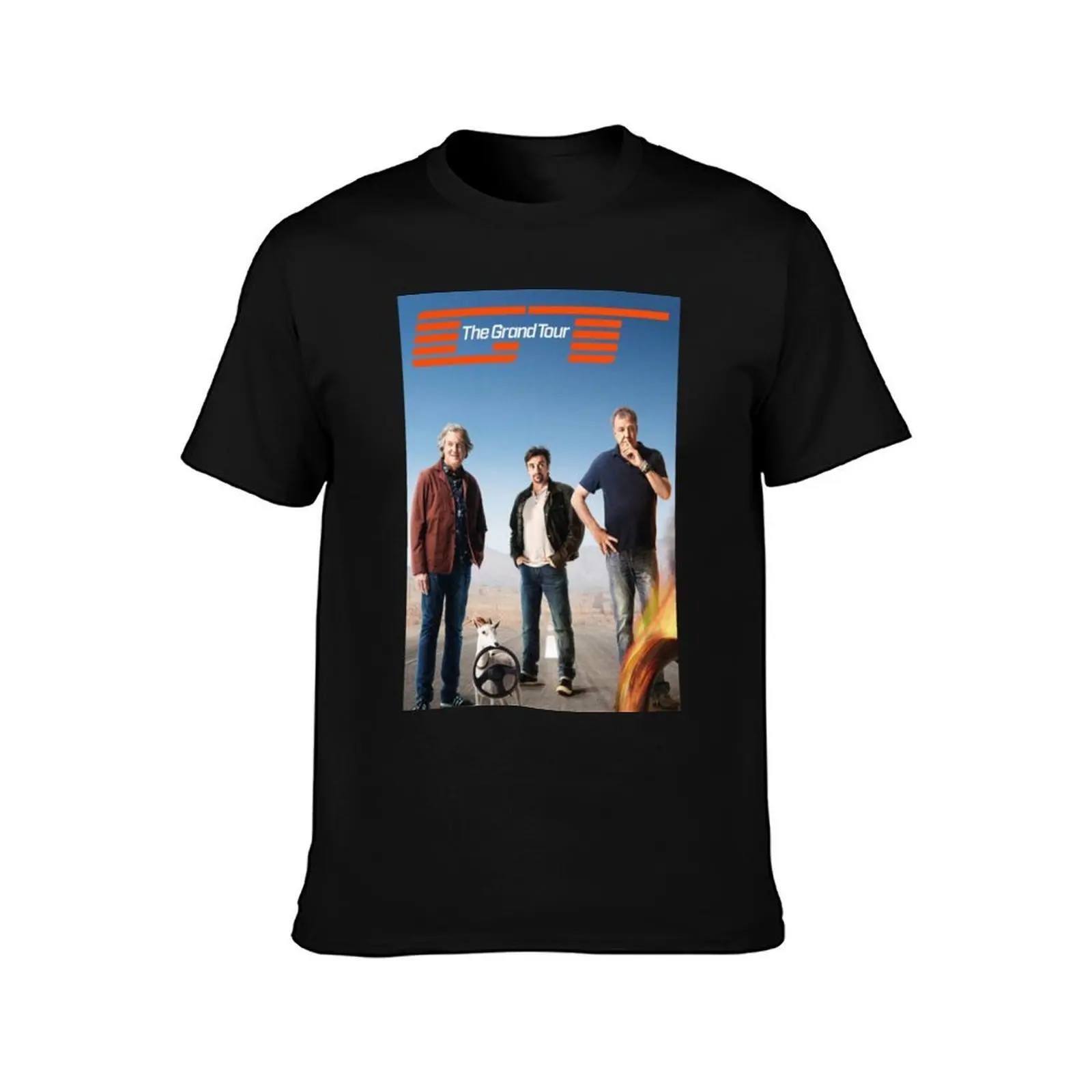 The Grand Tour T-Shirt, Summer Casual Cotton Tee, Oversized Streetwear Tops, Vintage Graphic Print, Loose Fit Short Sleeve