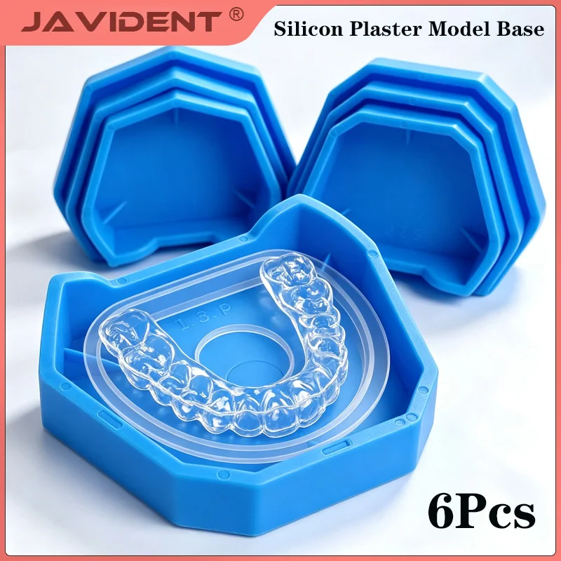 6Pcs Silicone Dental Model Base Set Silicone Plaster Model Base Dental Lab Denture Impression Tray Former Base Dentist Tools