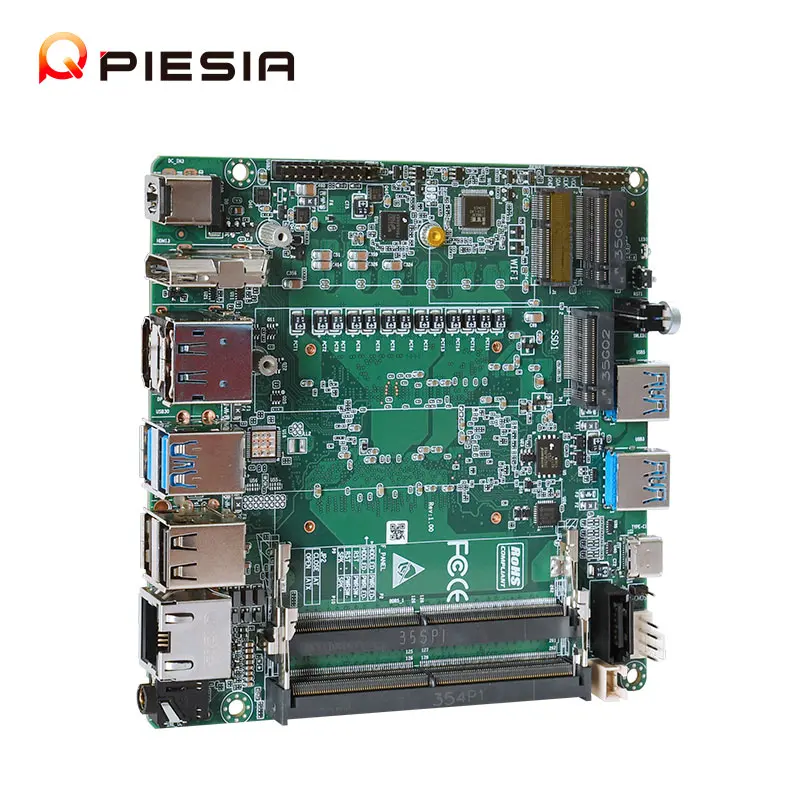 Piesia 12th Gen Core I3 I5 I7 2 LAN 2,5G placa base de PC Industrial I5-1240P 2 DDR5 2 * HD/tipo-c 1 * DP X86 Nano ITX placa base