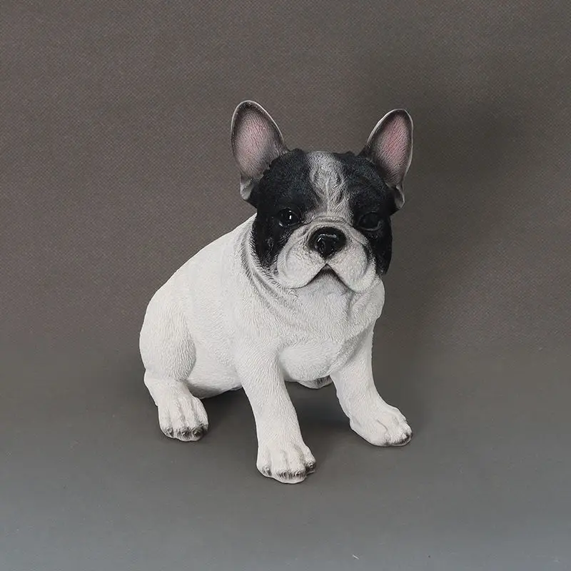 

Simulated French Bulldog Resin Figurine Ornaments Home Room Decoration Dog Puppy Animal Statue Art Figurine Decoration Gifts