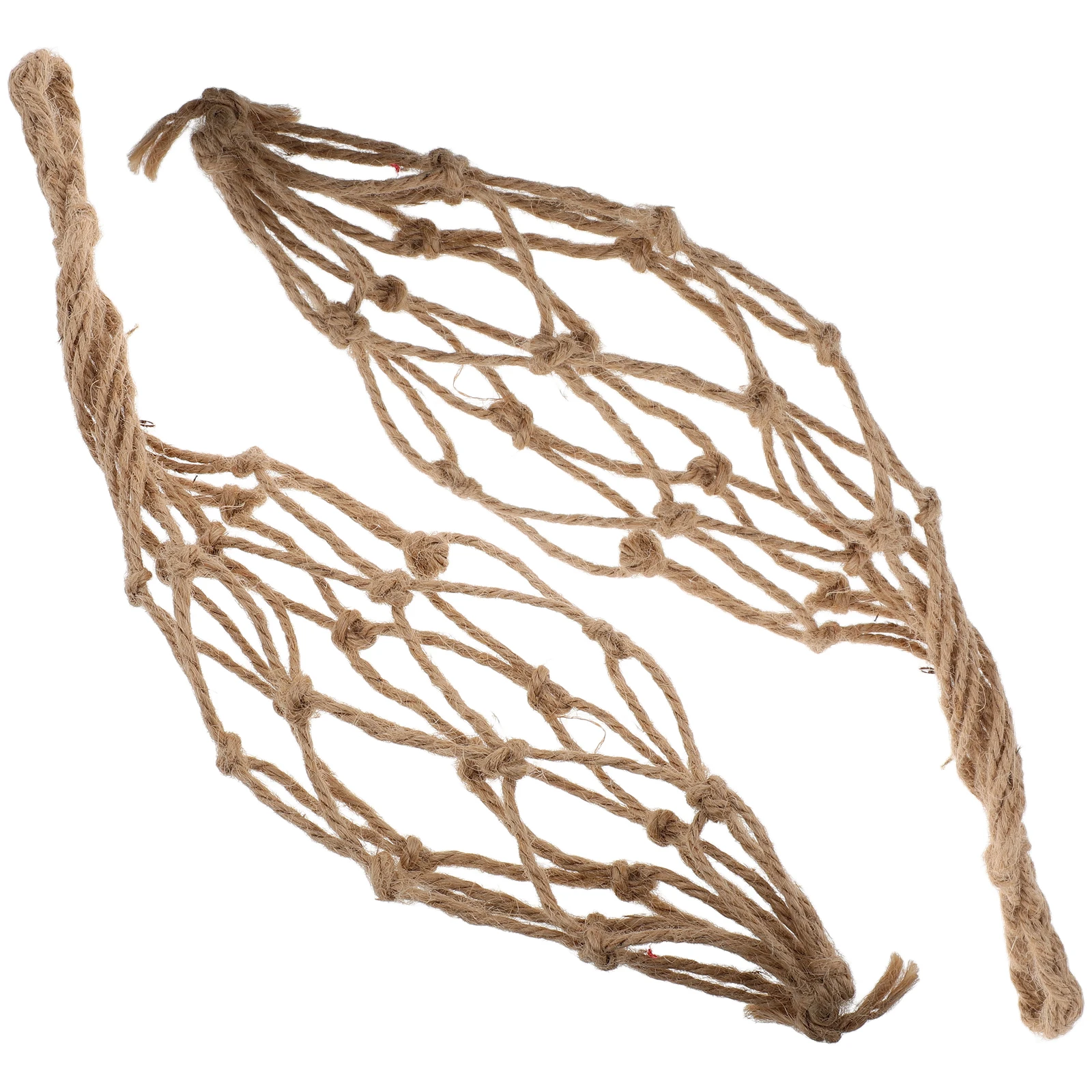 

2pcs Vintage Twine Rope Wine Jar Net Bag Mesh Carrier For Home Bar Restaurant Storage Solution Wine Bottle Tote Bag Rope