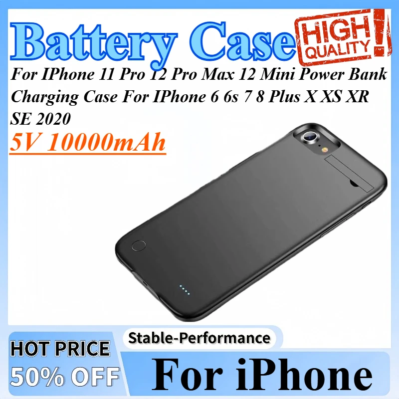 

Slim Battery Charger Case For IPhone 11 Pro 12 Pro Max 12 Mini Power Bank Charging Case For IPhone 6 6s 7 8 Plus X XS XR SE 2020