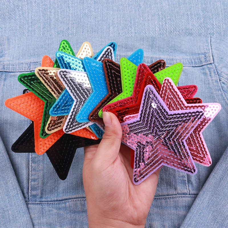 5PCS Five-Pointed Star/Heart Love Sequins Embroidery DIY Sequins