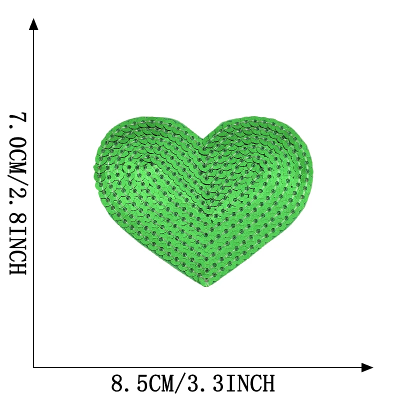Eisen auf Patches für Kleidung Stern Herz Pailletten Thermo jacke DIY gestickt nähen Aufkleber Rucksack niedlichen Parche Kinder Ropa Glitter – Detail 2