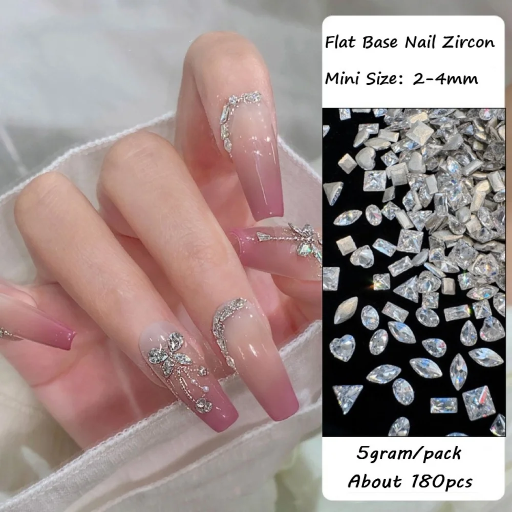 Mini Zircon 5gram/pack Nail Art Flat Botton Multi faceted Mix Shape Diamond Manicure Top quality Diy Craft Mini Diamond