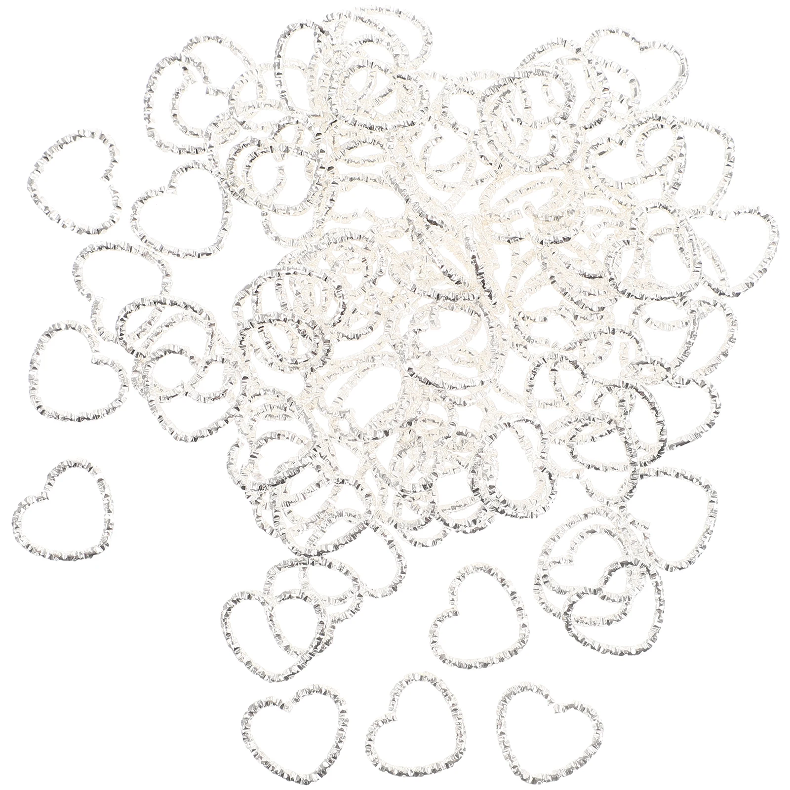 

100pcs Heart Links Jump Rings Connectors For Jewelry Making Diy Charms Pendant Necklaces Keychains Earring Craft Accessories