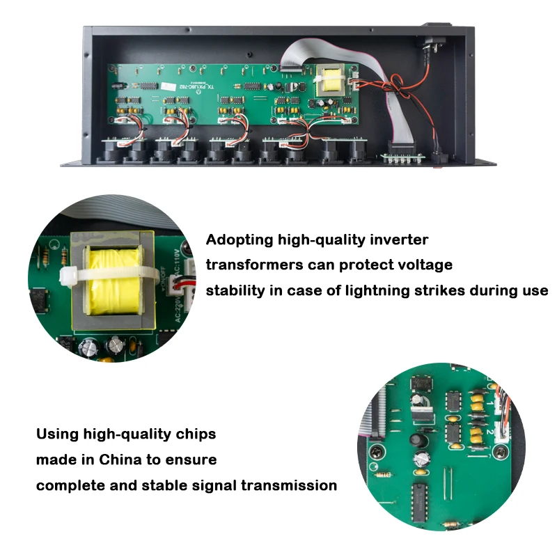 Imagem -03 - Palco Luzes Amplificador de Sinal Dmx Distribuidor 8ch Dmx512 Divisor a Melhor Qualidade Transporte Rápido