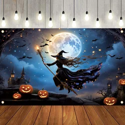 Halloween Horror Banner - Party Photography Background Cloth, Home Decoration Halloween Decorations