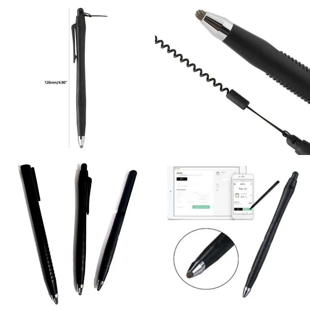 Universal 3mm Thin Tip for Touch Screen Pen with Spring Hose for Capacitive for Touch ScreensTab