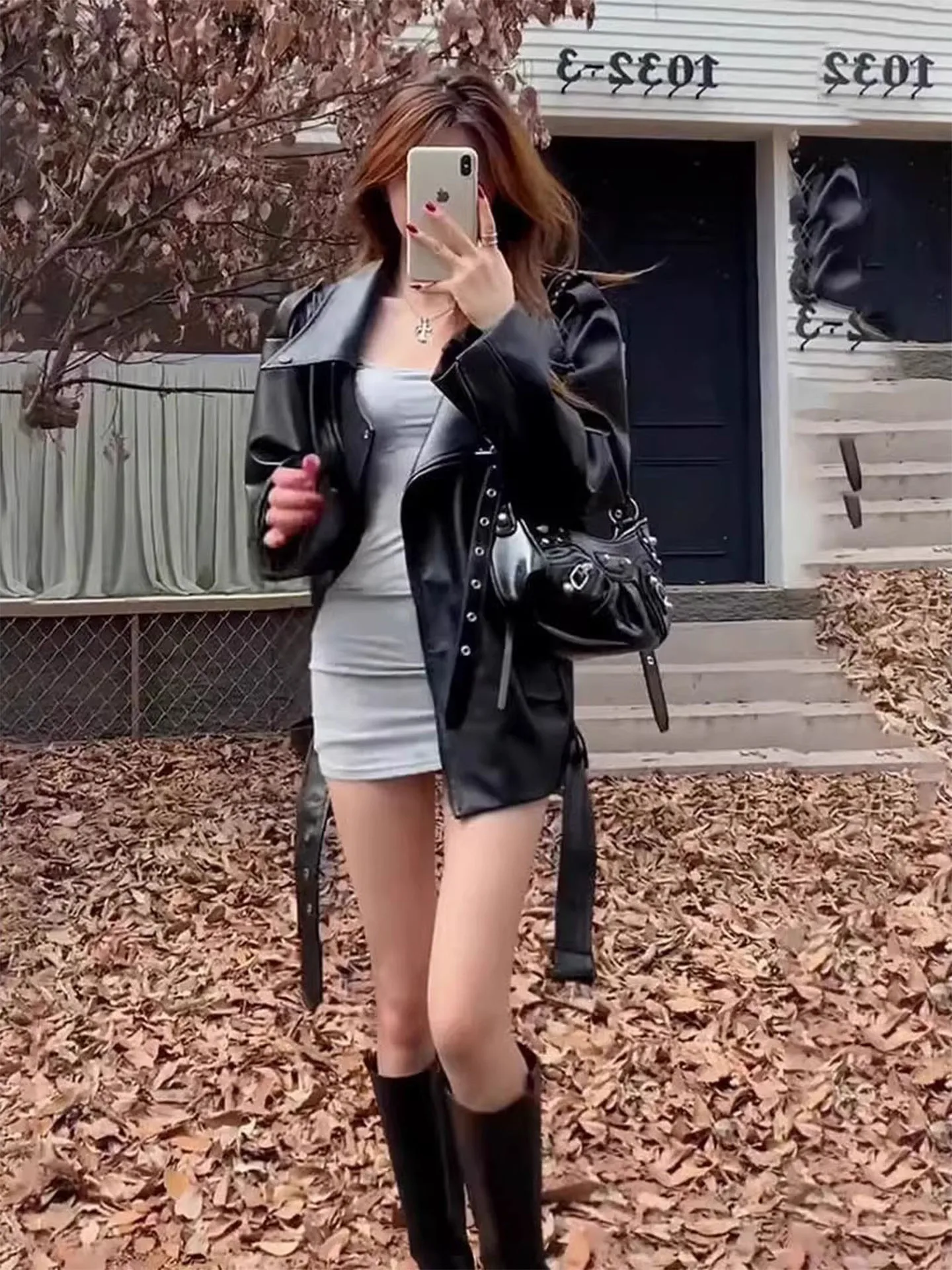 Jaet de couro legal feminino motocicleta sle bla na moda outono outerwear senhoras faion design longo sve fechamento com zíper