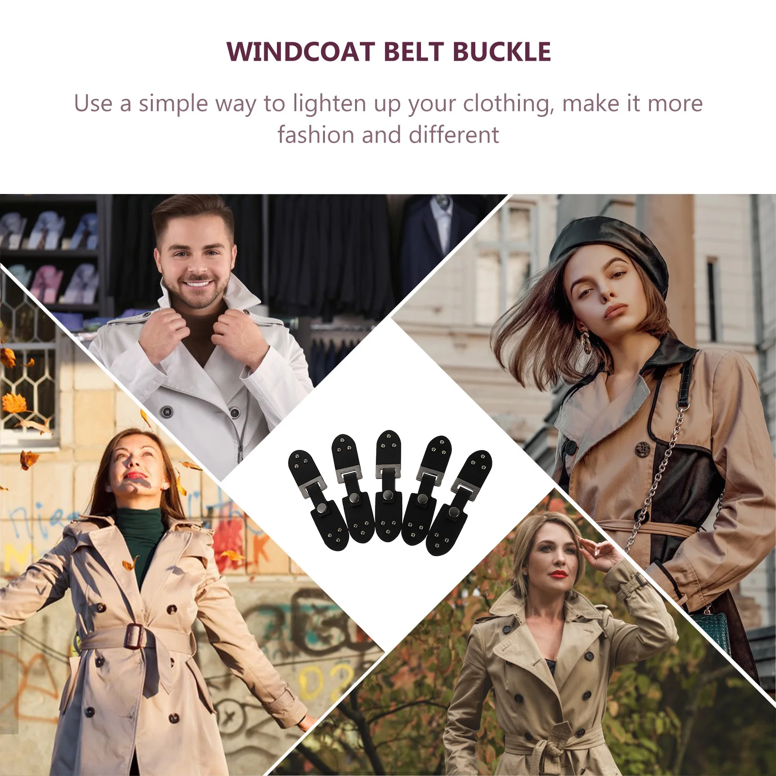 5Pcs Toggle Buckles Made of Leatherette Metal for Coat Duffle Shawl Fastener Dress Waistband Button DIY Sewing Accessories