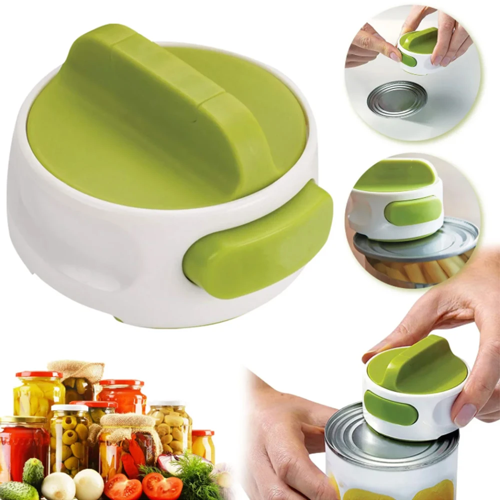 Can Opener Opener Rotating Tin Can Opener Stainless Steel Simple Kitchen Manual Easy Twist Release Labor-saving Bottle Opener