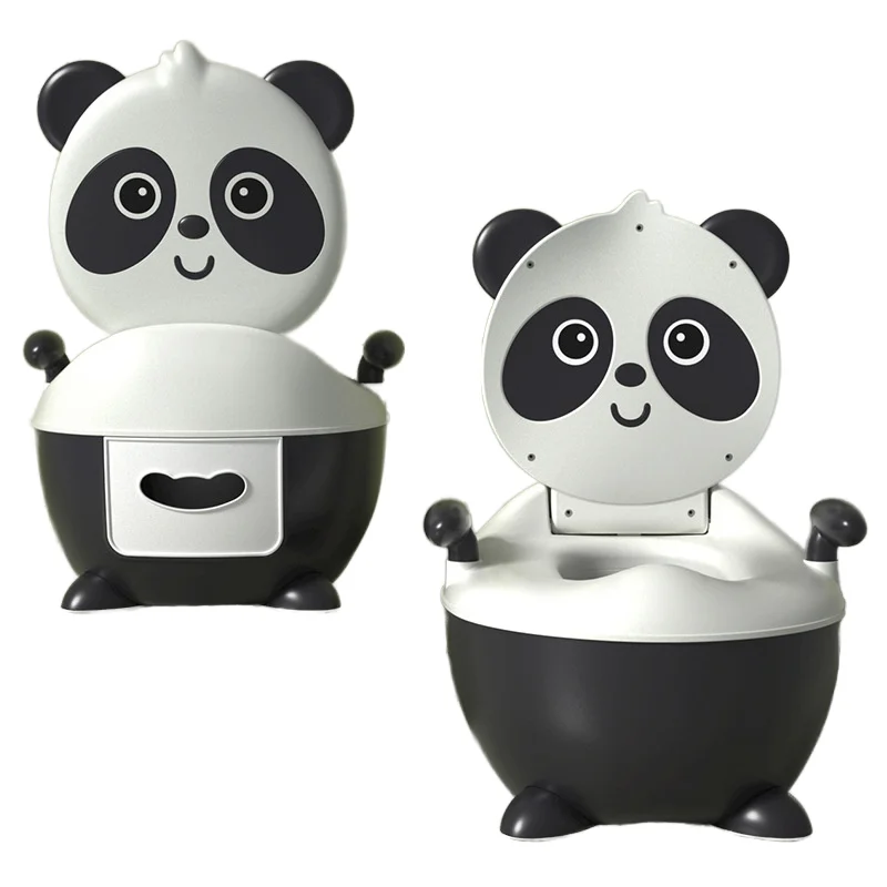 High Quality Panda Pattern Folding Toilet Seat Baby Potty Chair Plastic Material