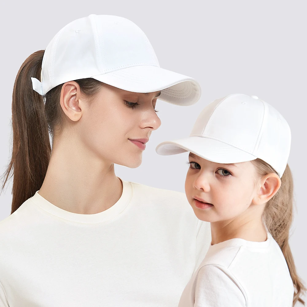 Parent-Child Baseball Cap Fashion High Ponytail Hat Summer Hat Outdoor Sun Protection Peaked Cap Adjustable Quick Drying Sun Hat