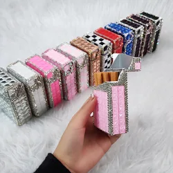 Creative Fashion Diamond-encrusted Automatic Pop-up Cigarette Case 20 Cigarette Boxes Smoking Accessories