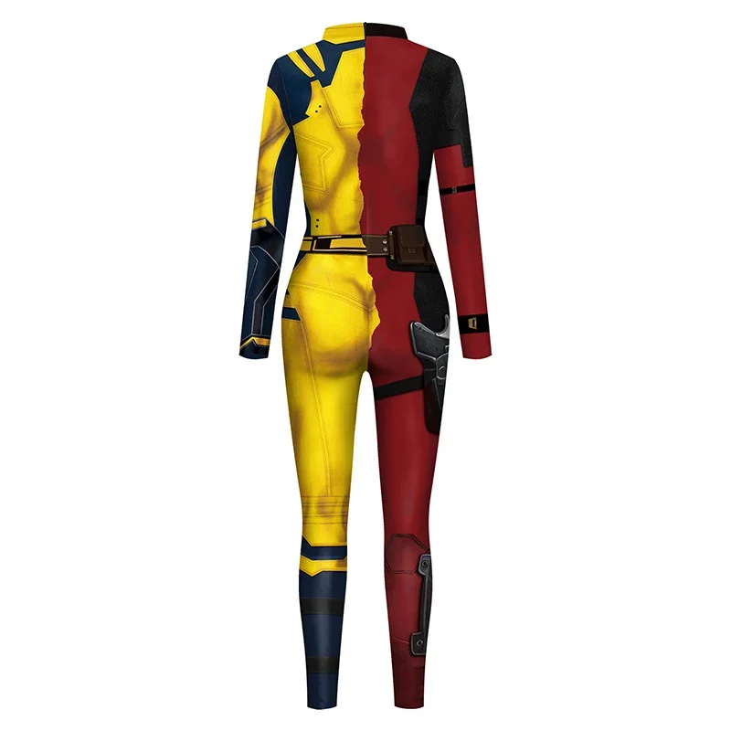 Combinaison de Cosplay de Deadpool pour Homme et Femme, Costume de Héros Souriant, Catsuit d'Halloween, Combinaison de Batterie, Unisexe